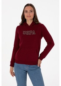 Resim U.S. Polo Assn. Kadın Bordo Şardonlu Kapüşonlu Basic Sweatshirt 50313566-VR014 