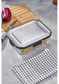 Resim Cooker 1500 Ml Cam Saklama Kabı - Sızdırmaz, Paslanmaz Çelik Kapaklı, Gıda Saklama 