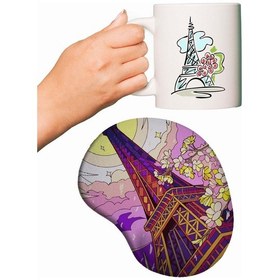 Resim Eifel Kulesi Baskılı Mouse Pad + Kupa Bardak Mug Mousepad 