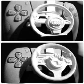 Resim Salıncak Ps5 AUDI ve BMW 2 Adet Mini Direksiyon+2 Adet Kasa Beyaz (Tam Ölçü ) 