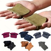 Resim 2 Calfskin Deri Eldiven Seti, Ağırlık Kaldırma İçin Tasarlanmış, Kaymaz, Aşınmaya Dayanıklı Tutuş, Dayanıklı Parmaksız Tasarım ile Artırma, d Traction, Örgü Kumaş El Pedleri, Güç Antrenmanı, Jimnastik ve Pull-Up'lar İçin Uygun, Jimnastik Aksesuarları. 