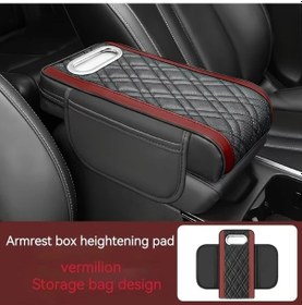 Resim Sunshine022 Kırmızı Araç Kol Dayama Yükseltici Ve Çok Amaçlı Konsol Örtüsü 