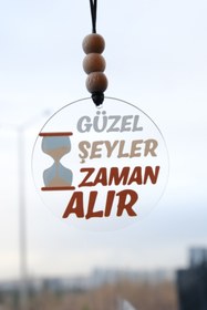 Resim Balkhoon Güzel Şeyler Zaman Alır Dikiz Aynası Süsü Araba Süsü Hediyelik Eşya 