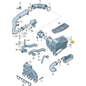 Resim Hava Filtre Kutusu Komple Dar Bogaz Bjb-Bkc Superb 1,6/1,9D 504597183 