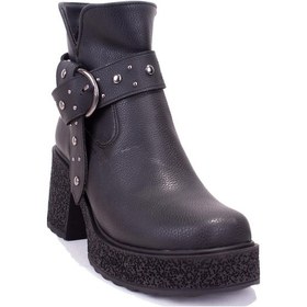 Resim Dagoster Dza07-8962278 Siyah Günlük Platform Topuklu Kadın Bot 001 