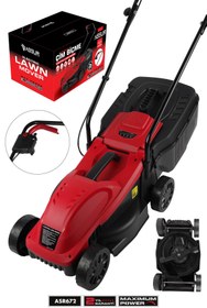 Resim 1200W 30L Toplama Torbalı Elektrikli Çim Biçme Makinesi 