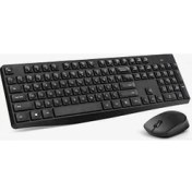 Resim Hp 7YA13PA CS10 USB Kablosuz Klavye + Mouse Set Siyah Türkçe Q 