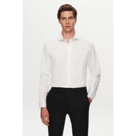 Resim D'S Damat Ds Damat Slim Fit Beyaz Düz Gömlek 5HE02SG00139M 
