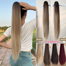 Resim 1 adet Unisex-Yetişkin Uzun At Kuyruğu Sentetik Elyaf Saç Ek Parçası, Yüksek Sıcaklık Elyafı, Düz Saç, Çoklu Renk Mevcut, Temel Stil, Günlük Giyim için 66,04 cm 