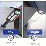 Resim Boatshop1 Güneş Enerjili Hareket Sensörlü 6500k Led Dış Mekan Güvenlik Duvar Lambası Siyah Siyah 