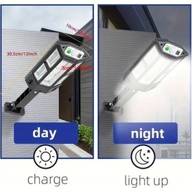 Resim Boatshop1 Güneş Enerjili Hareket Sensörlü 6500k Led Dış Mekan Güvenlik Duvar Lambası Siyah Siyah 