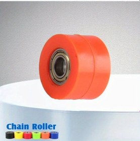Resim Tongdashop Evrensel Motosiklet 8/10mm Zincir Rulolu Gergi Kasnağı Kılavuzu - Turuncu, 8mm/0.32in 