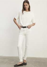 Resim Mavi - Serenay Beyaz Gold Shape Jean Pantolon 100980-83673 Beyaz 