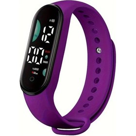Resim Cloud011 Dokunmatik Ekranlı Led Dijital Saat - Okul Ve Spor İçin Mor Renkli Dayanıklı Kol Saati Diğer 