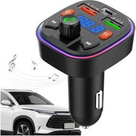 Resim Woodhub Bluetooth Araç Kiti USB Type-C Fm Transmitter Özellikli Çakmaklık Girişli MP3 Uyumlu Model 