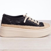 Resim Derinet Fileli Hasırlı Taşlı Kadın Sneaker 