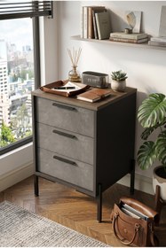 Resim Yurudesign Vista Abcde Ofis Büro Masa Takımı Kahve-beton-antrasit Vs9-cga 