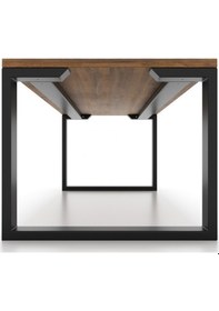 Resim Abronyahediye Ağaç Masa Kütük Masa Ayağı Metal Ayak Bahçe Mobilya Masa Ayağı 