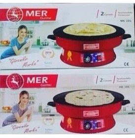 Resim Merc Mer Elektrikli Termostatlı Katmer Sac Gözleme Sacı Yufka, Ekmek Sacı 50 cm 