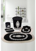 Resim Exclusive Siyah 6'lı Set 3'lü Banyo Kirli Çamaşır Sepeti & 3'lü 