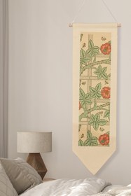 Resim William Morisse Duvar Halısı, Sanat Serisi Dekor, 100cm Kanvas Flama Askılı Duvar Örtüsü NO:677 - Renkli - 12 / 30 x 100 