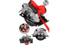 Resim Schatz Profesyonel 1400W Metal Şanzıman Lazerli Daire Testere Bakır Sargılı Sunta Kesme Makinesi Kırmızı 