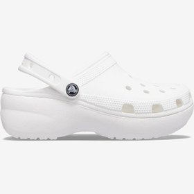 Resim Crocs Classic Platform Clog Kadın Beyaz Terlik 