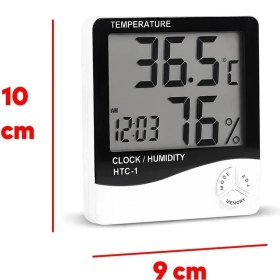 Resim Dijital Oda Termometresi, Nem Ölçer, Ekranlı, Pilli, Bebek ve Çocuk Odası Için 