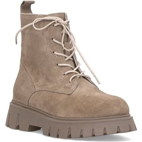 Resim Elit Dravelle Kadın Hakiki Süet Deri Klasik Bot Vizon Vizon 