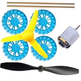 Resim 3V Motor Tekerlek Tek Kanat Üç Kanat Pervane Seti 