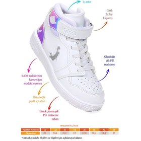 Resim Kiko Kids Hayka Cırtlı Basketbol Erkek/kız Çocuk Spor Ayakkabı Beyaz - Hologram Beyaz - Hologram 