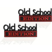 Resim Topnotch 2 Adet Evrensel Metal Oldschool Otomotif Rozeti Siyah Kırmızı Her Araç İçin Dekorasyon 