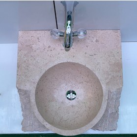 Resim MYM Mermer Yapı Market Tasarım Traverten Blok Tasarım Lavabo 