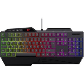 Resim Havit Gamenote KB488L Rainbow Aydınlatmalı Oyuncu Klavyesi - Telefon Tutuculu - Türkçe Q 