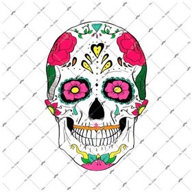 Resim Bay Etiket Skl6 Sugar Skull Kurukafa Sticker 