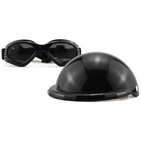 Resim Gözlükler Uv Korumalı Köpek Güneş Gözlüğü Evcil Köpek Gözlükleri Motosiklet Sert Güvenlik Şapkası Göz Baş Korumasım 