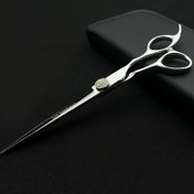 Resim 1 adet Wingsbro 17.78 cm Paslanmaz Çelik Profesyonel Saç Kesme Makası, Düz Kesim Gümüş Elmas Ev Saç Kesme Salonu Berber Profesyonel Makaslar Normal Rahat Dokulu Saçlar için, Sağ El, Kokusuz 