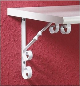 Resim 2 Adet Burgulu 15 x 15 cm Dekoratif Raf Altı Ayağı Konsol Beyaz 