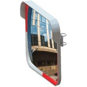 Resim İlgi Trafik Dışbükey Otopark Aynası Güvenlik Aynası Bombeli Trafik Aynası 60x80 cm Kare Beyaz 