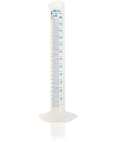 Resim ISOLAB 250ml Plastik Mezür Mavi Skala 