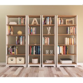 Resim Nur Mobilya 4'lü Kitaplık Beyaz-atlantikçam Bazalı Model 