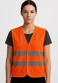 Resim ALTINMAKAS Reflektörlü Fosforlu Turuncu İş Güvenliği İşçi Yeleği 