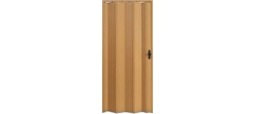Resim Faran Dekorasyon 102 x 215 Meşe Renk Camsız Pvc Akordiyon Katlanır Kapı - Frnakmodel-14 