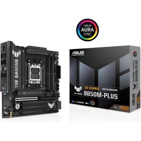 Resim Asus Tuf Gamıng B850M-PLUS Amd B850 Am5 Ddr5 8000 Dp HDMI 3x M2 Usb3.2 Gen 2x2 Aura Rgb 2.5gbit Lan Matx 