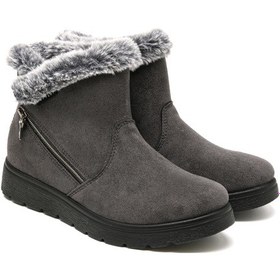 Resim Antracıte Bot Kadın 45 U30 Ux Fly Flot Cloth Woman Boot Anthracite Antrasit 