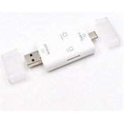 Resim Ef Çok İşlevli 4'ü 1 Arada Usb 2.0 Güvenli Dijital Bellek Kartı Tip-c Otg Okuyucu 