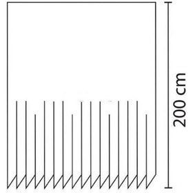 Resim Zethome Jackline Banyo Duş Perdesi 7766 Tek Kanat 1X180X200 Çok Renkli 