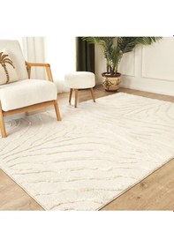 Resim Kaşmir Halı 7/24 Plushy Shiraz Mutfak Halısı Yolluk Bej 