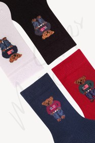 Resim Mono Socks Çocuk 4'lü Teddy Bear Ayıcıklı Çorap 