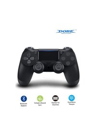 Resim Ps4-pc-android Box-android-Apple Uyumlu iOS Telefon Tablet Titreşimli Bluetooth Oyun Kolu Siyah 